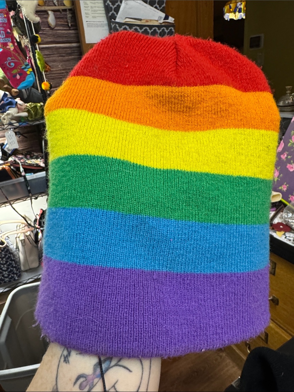 Men or women’s rainbow beanie LGBTQ